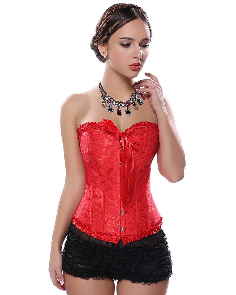 strapless red